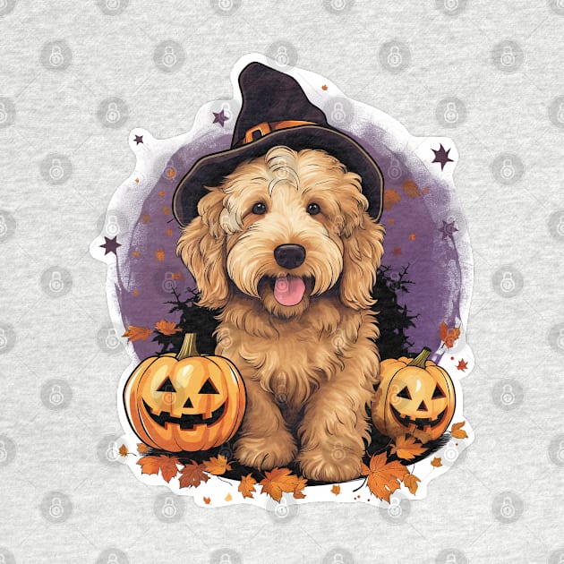 Cute Halloween puppy Dog by LaartStudio